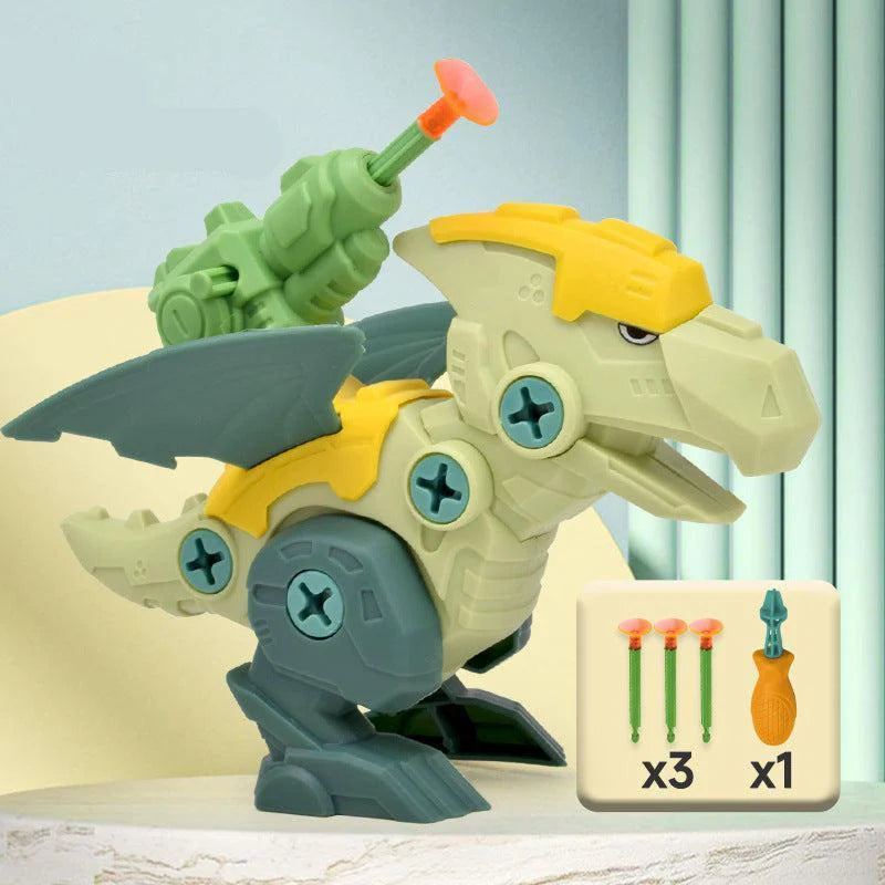 Dinosaur Screw Set with Suction Cup Cannon