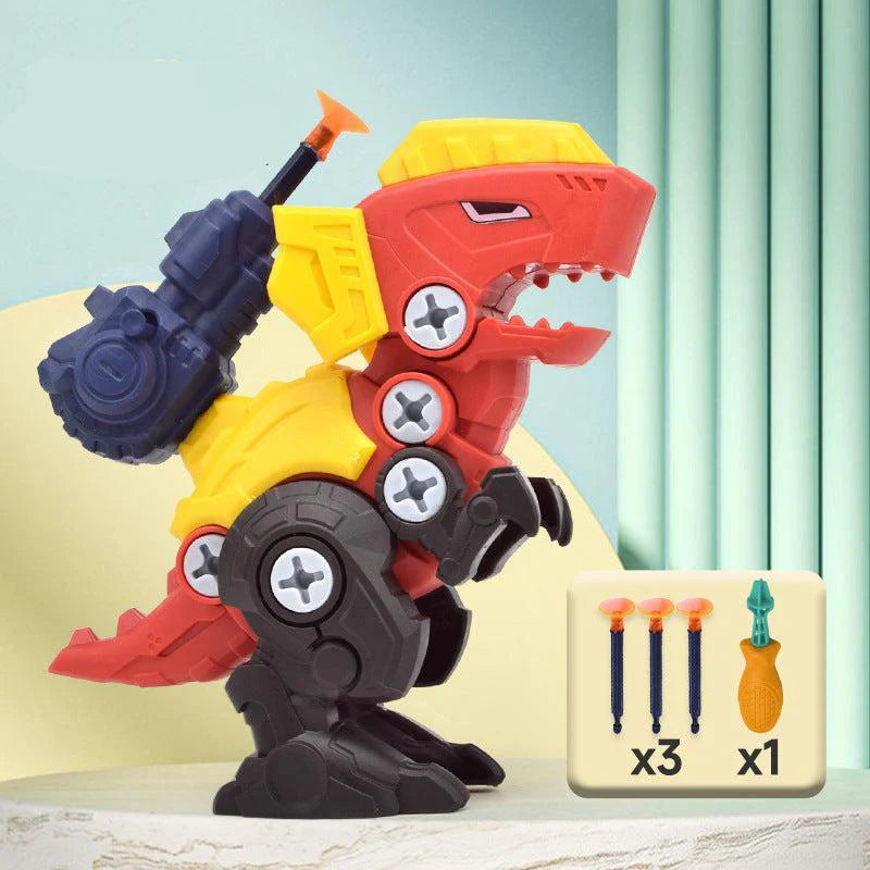 Dinosaur Screw Set with Suction Cup Cannon