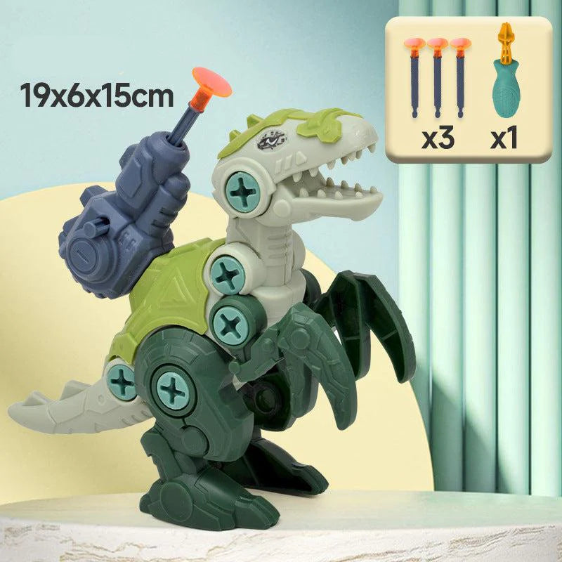 Dinosaur Screw Set with Suction Cup Cannon