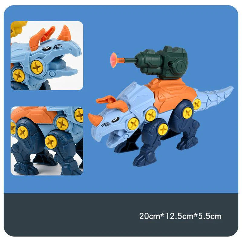 Dinosaur Screw Set with Suction Cup Cannon