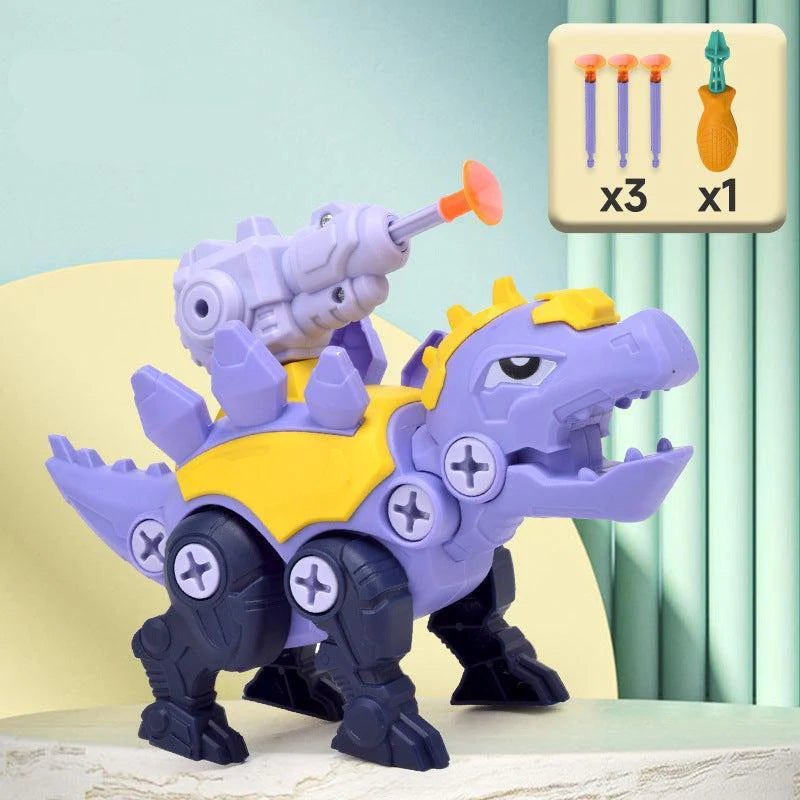 Dinosaur Screw Set with Suction Cup Cannon