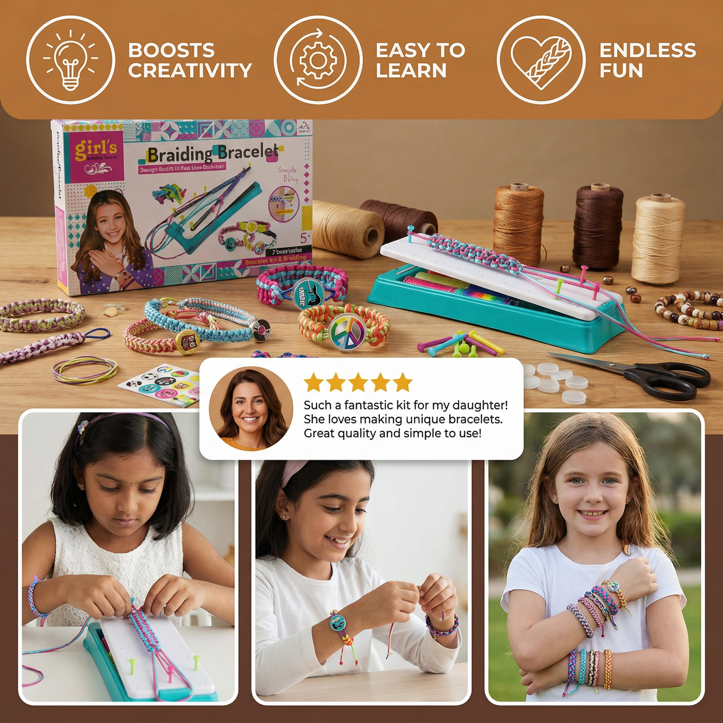 Creative Bracelet Braiding Kit