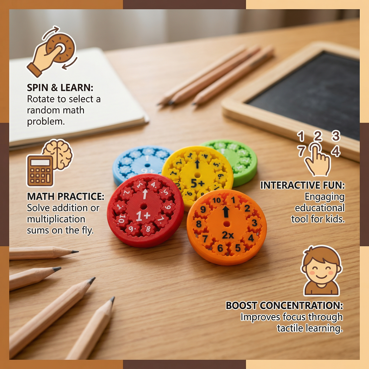Mathematics Learning Game Fidget Spinner