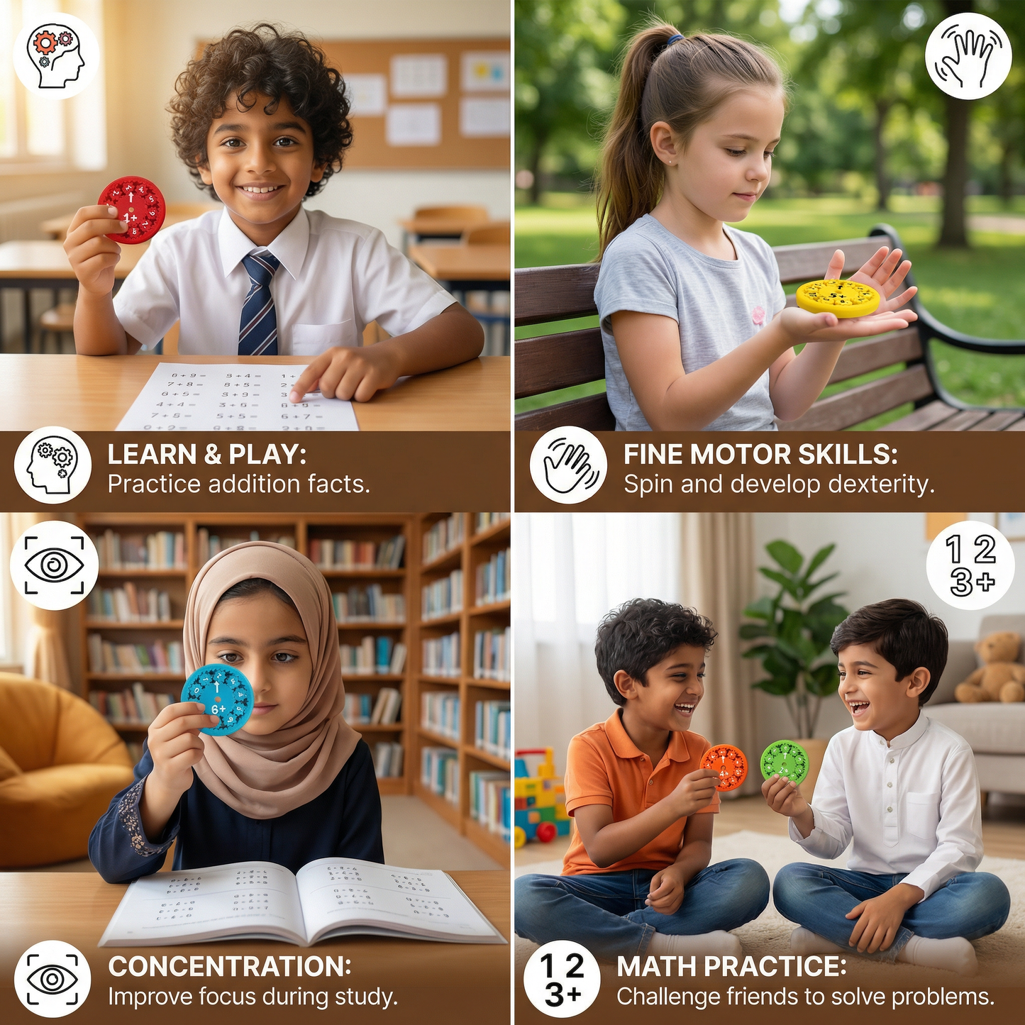 Mathematics Learning Game Fidget Spinner