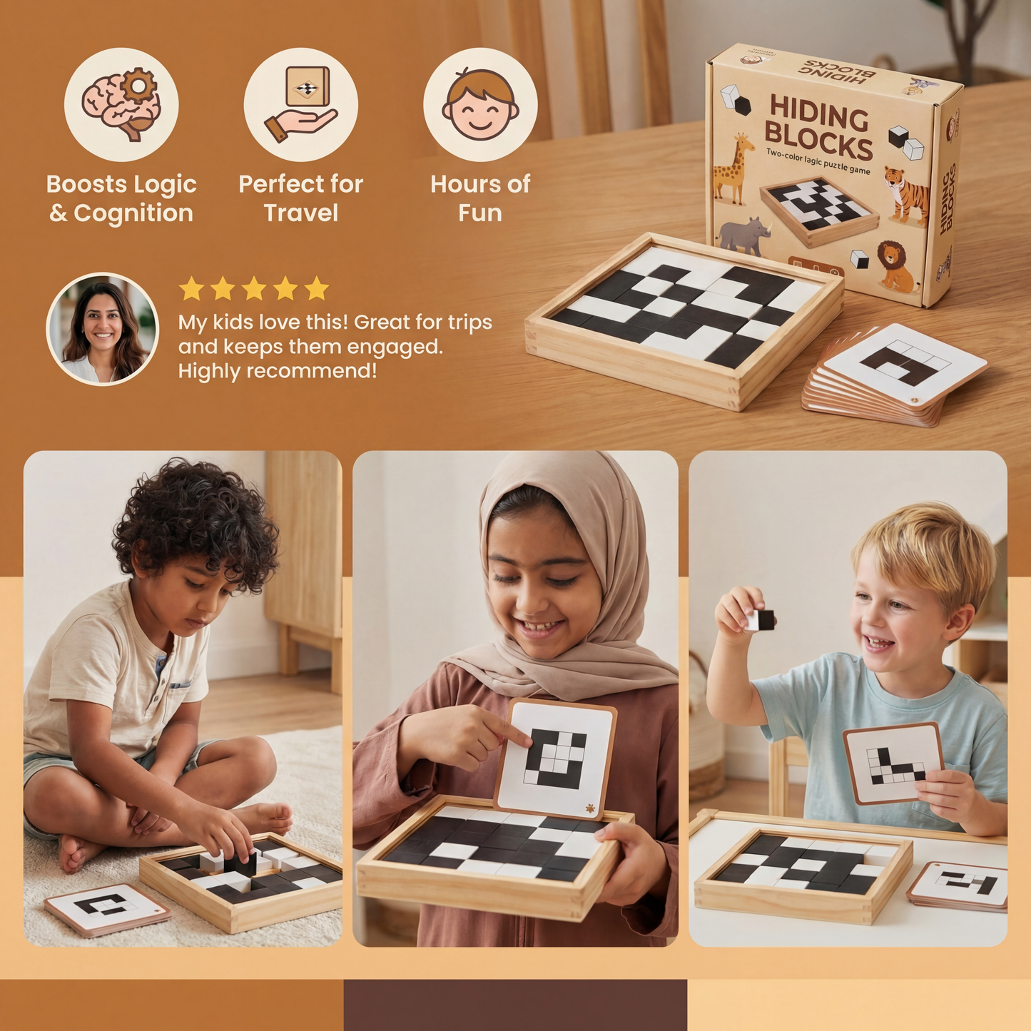Two-Color Logic Puzzle Game in Pocket Format