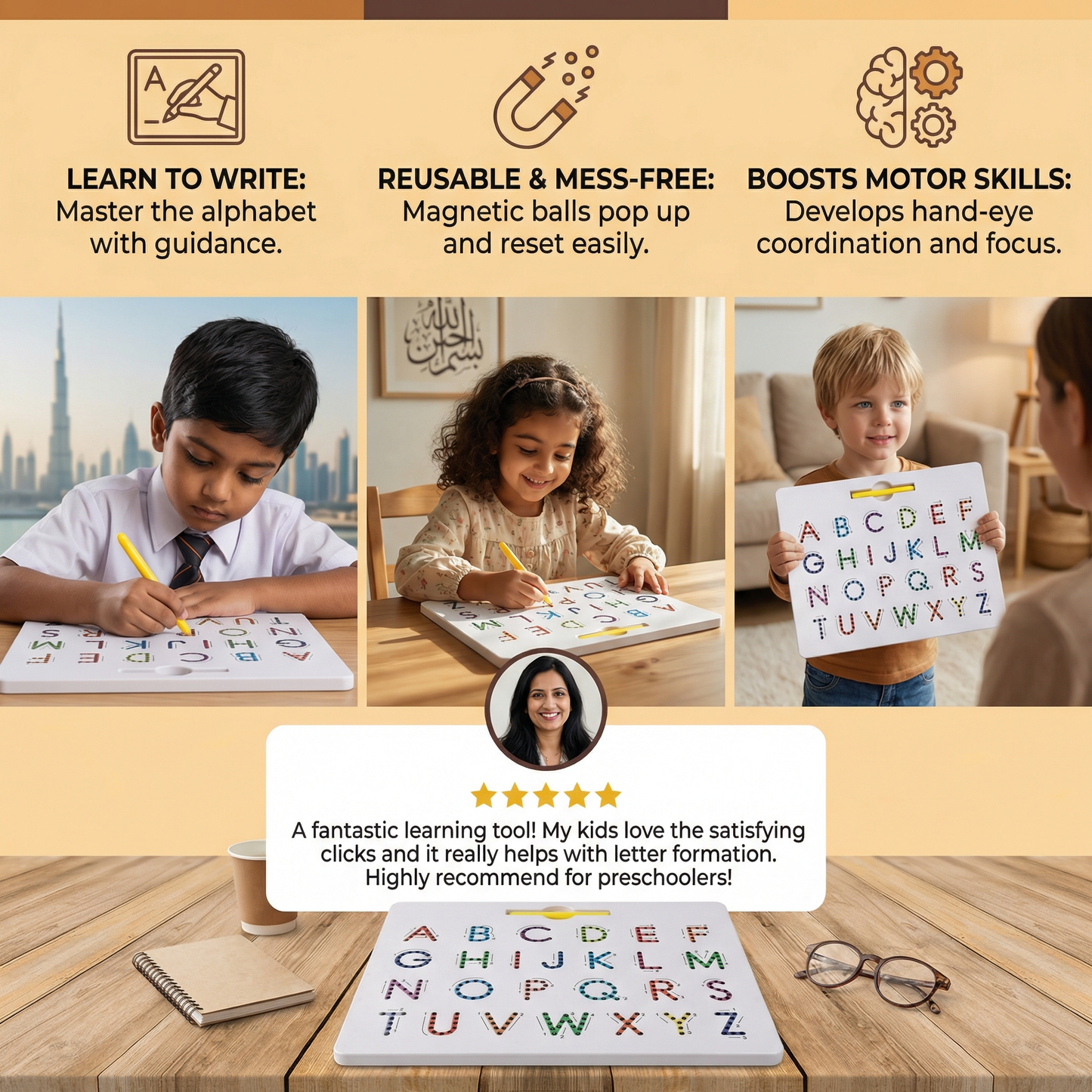 Educational Magnetic Ball Writing Learning Board