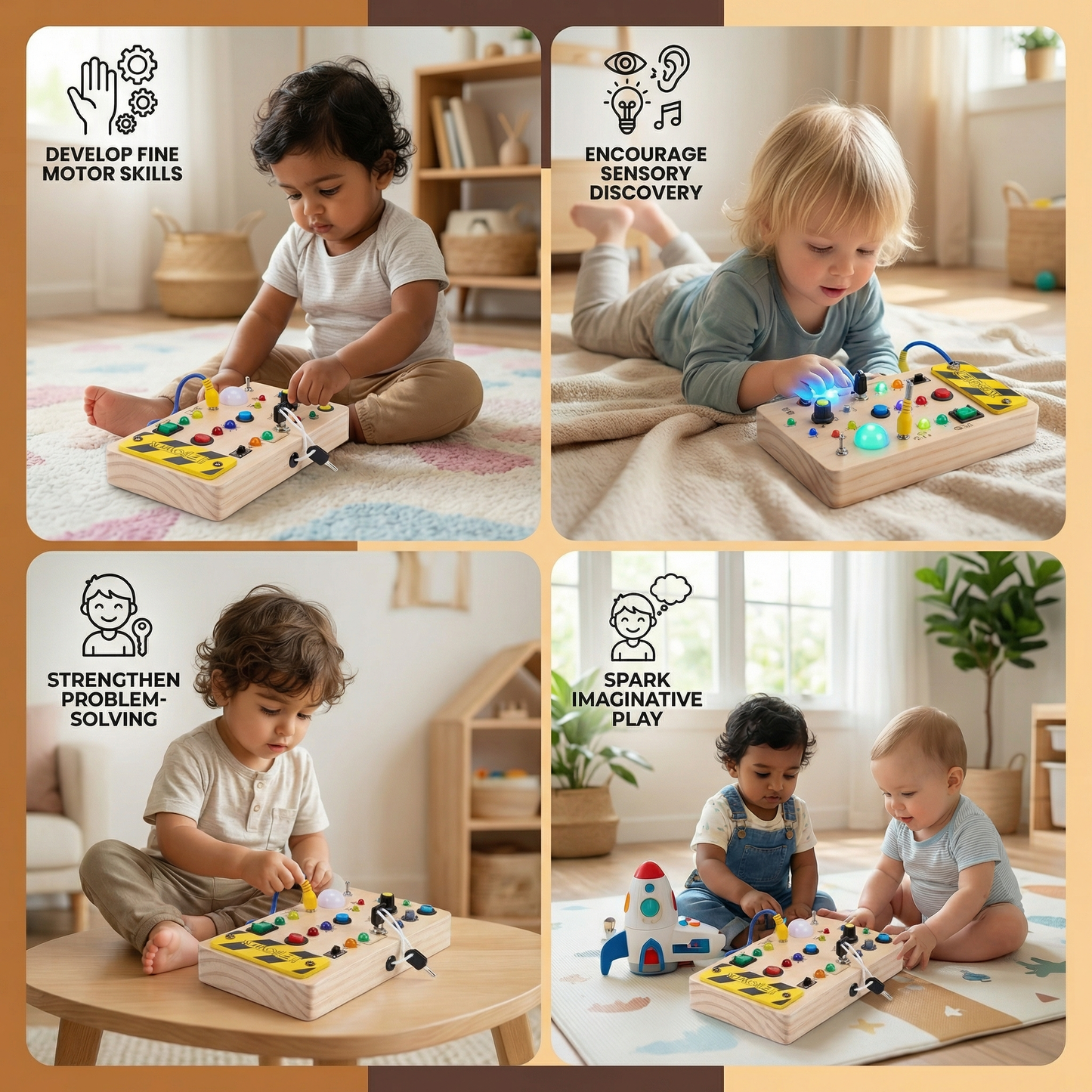 Montessori Wooden Activity Board