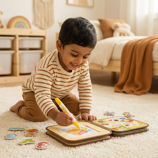 2-in-1 Magical Montessori Storybook for Coloring and Playing