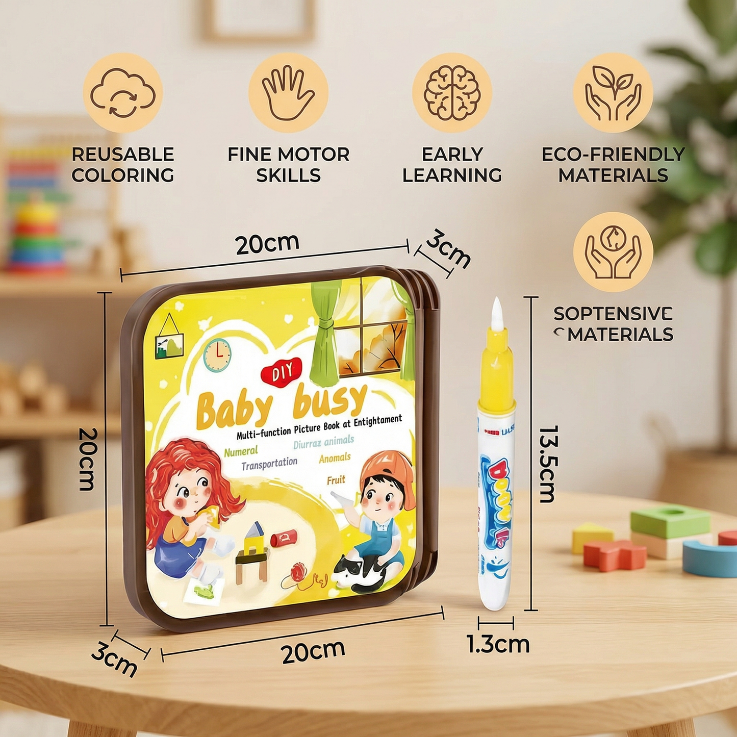 2-in-1 Magical Montessori Storybook for Coloring and Playing