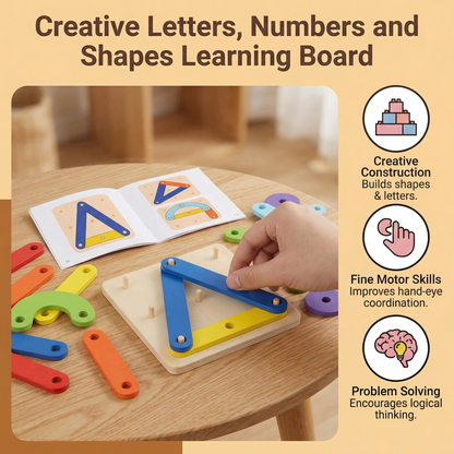 Creative Letters Numbers and Shapes Learning Board