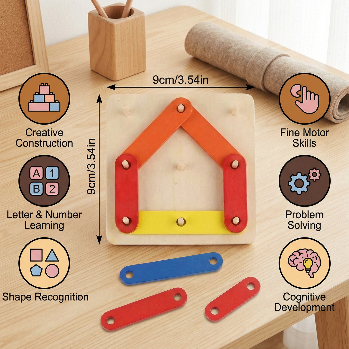 Creative Letters Numbers and Shapes Learning Board