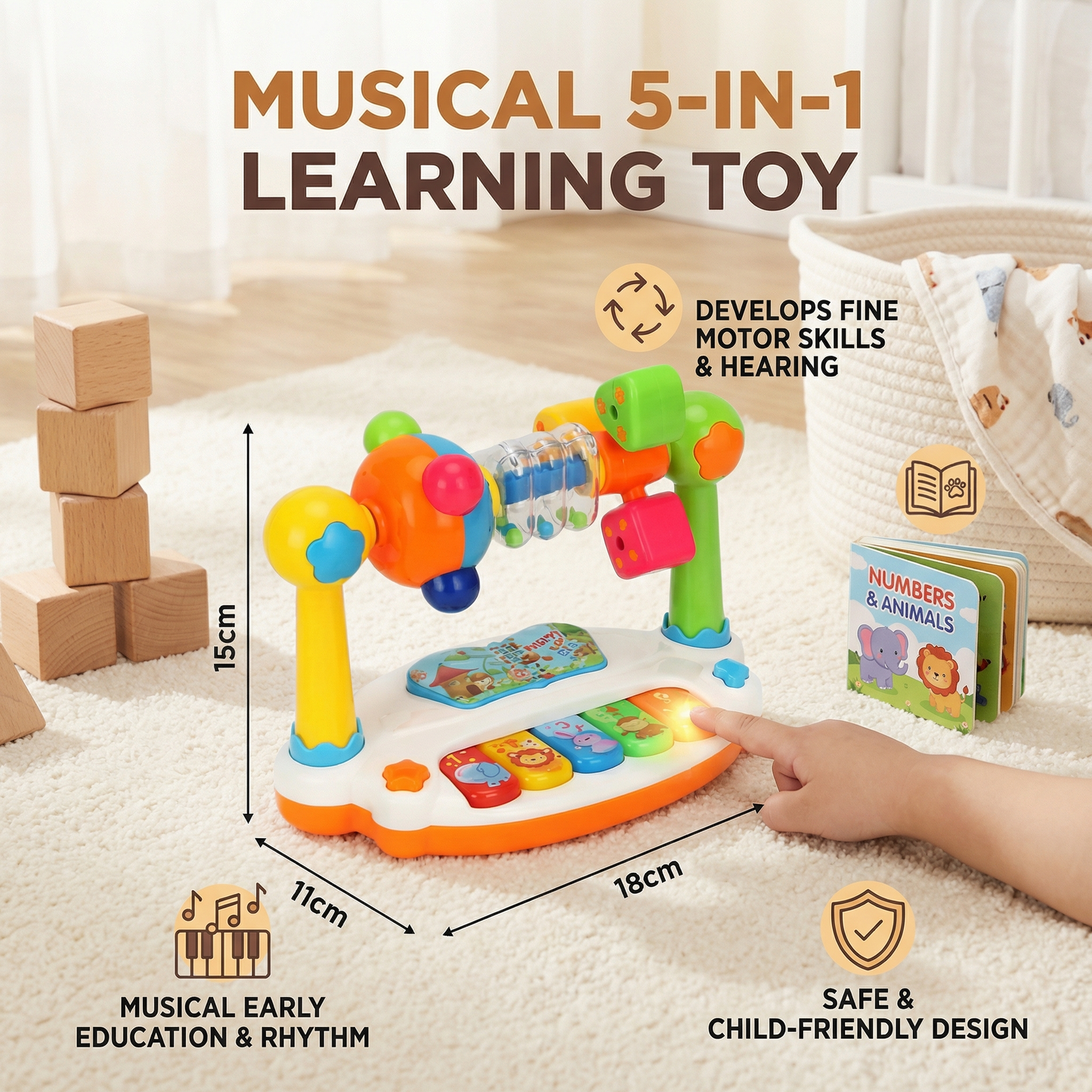 Musical 5-in-1 Learning Toy for Babies