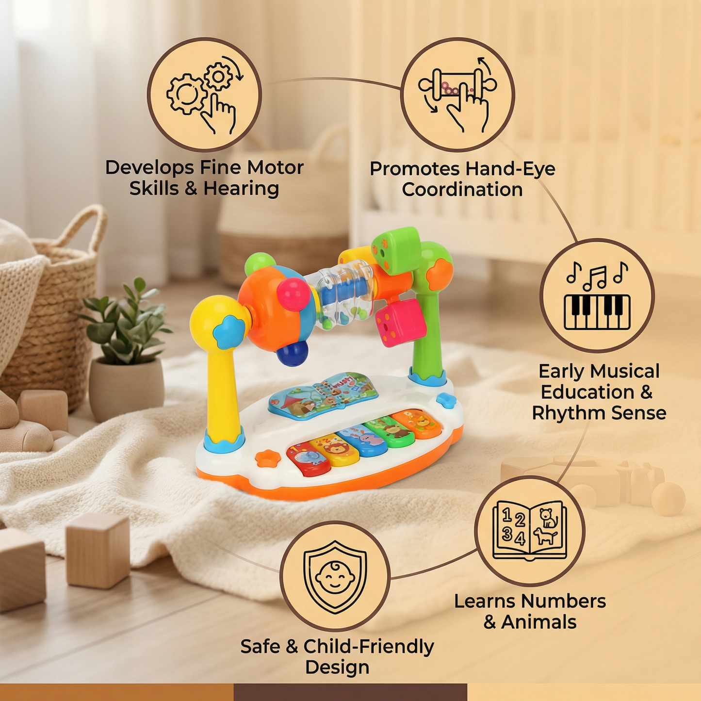 Musical 5-in-1 Learning Toy for Babies