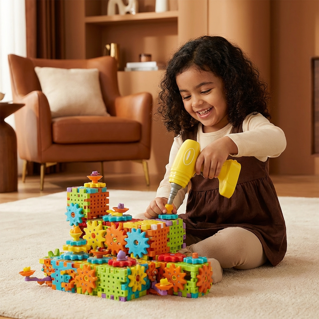 Montessori 3D Gear and Puzzle Pieces