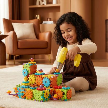 Montessori 3D Gear and Puzzle Pieces