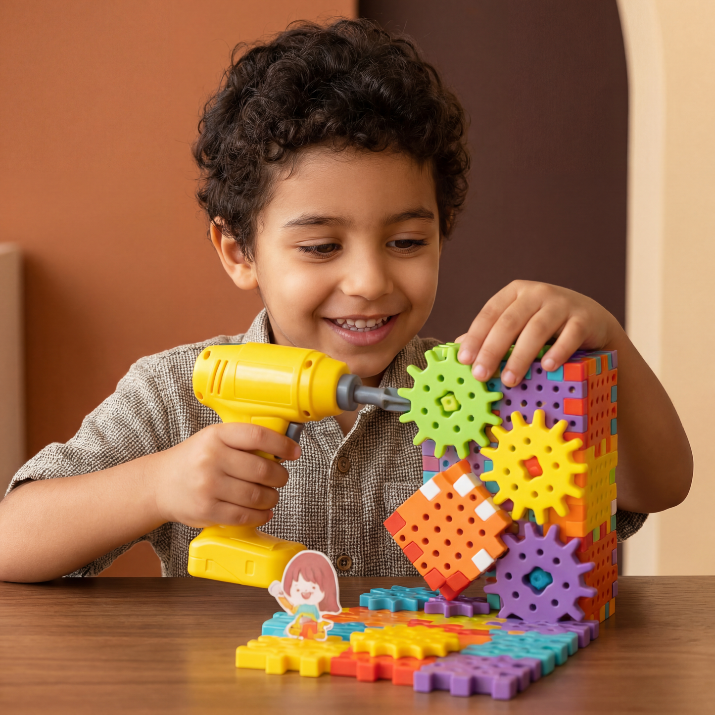 Montessori 3D Gear and Puzzle Pieces
