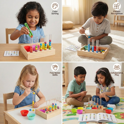 Montessori Test Tube Colors and Numbers Play and Learning Set