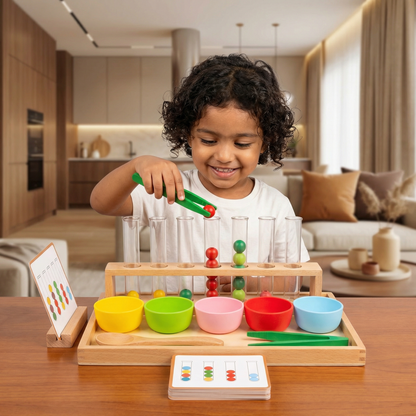 Montessori Test Tube Colors and Numbers Play and Learning Set