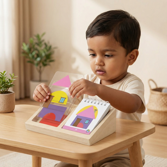 Geometric Colors and Shapes Puzzle Game - Promotes Logical Thinking