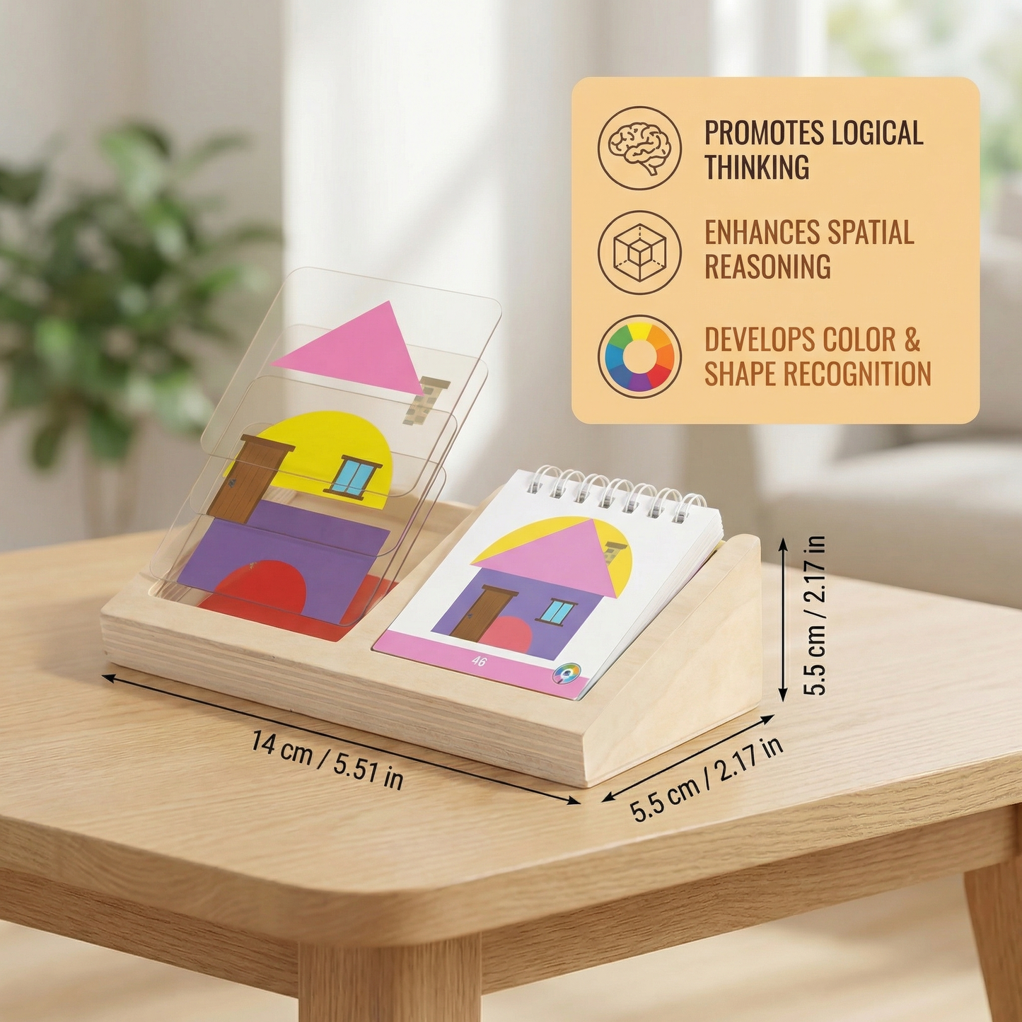 Geometric Colors and Shapes Puzzle Game - Promotes Logical Thinking