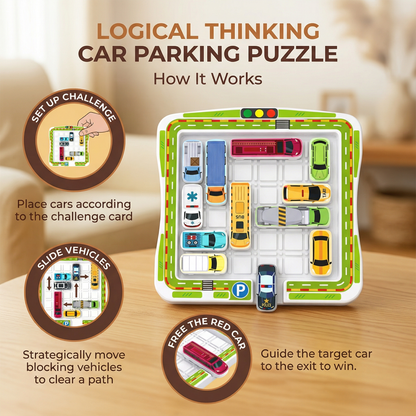 Logical Thinking - Car Parking Lot Puzzle Toy for Children