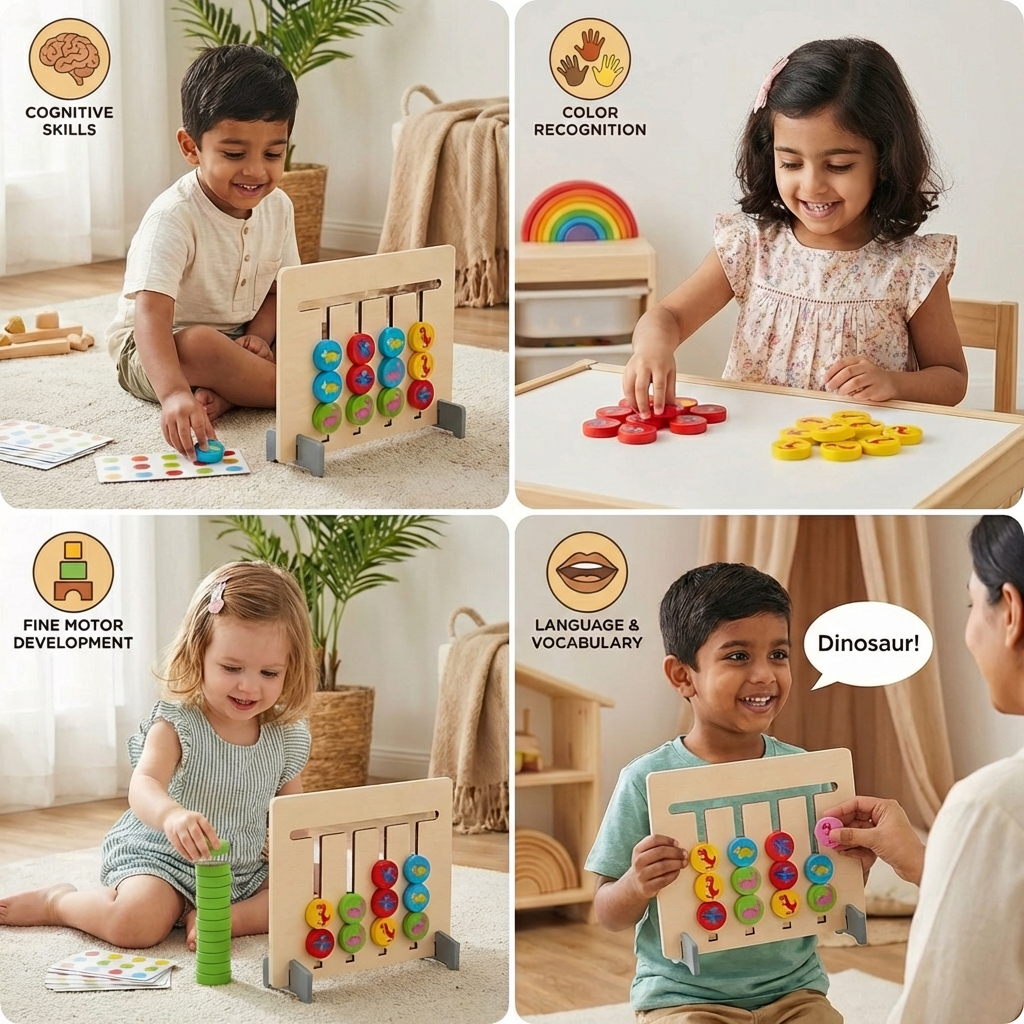Montessori Wooden Color Matching Game