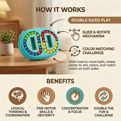 Double-Sided Color Ball Logic Game