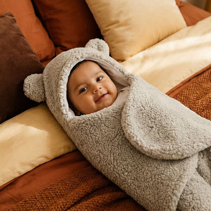 Baby Blanket and Pajamas in a Bear Design