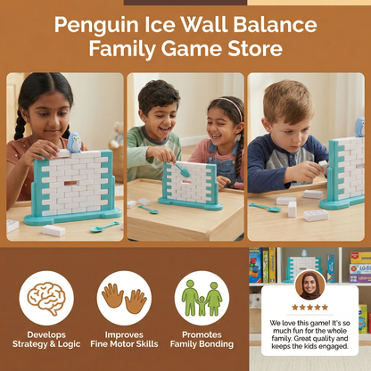 Penguin Ice Wall Balance Family Game