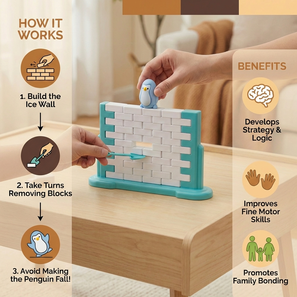 Penguin Ice Wall Balance Family Game