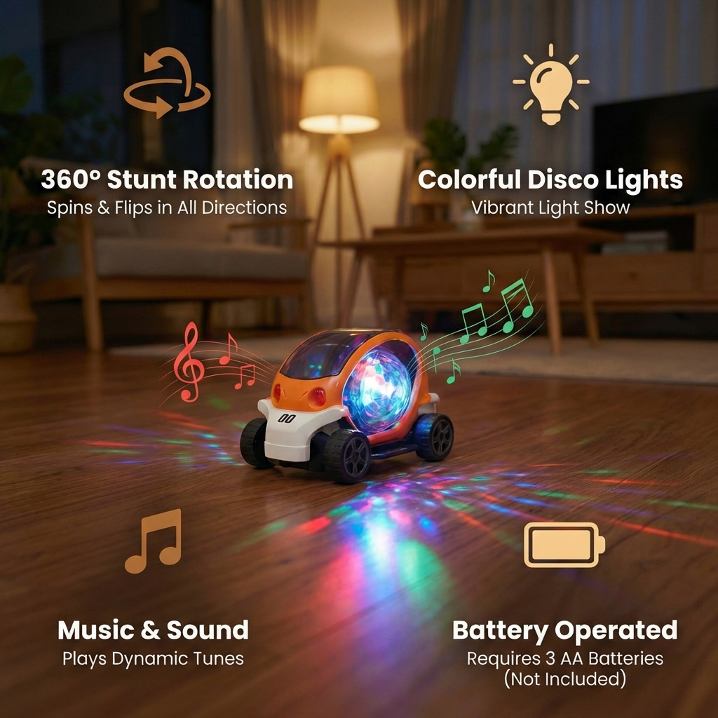 Glowing 360° Music Stunt Car