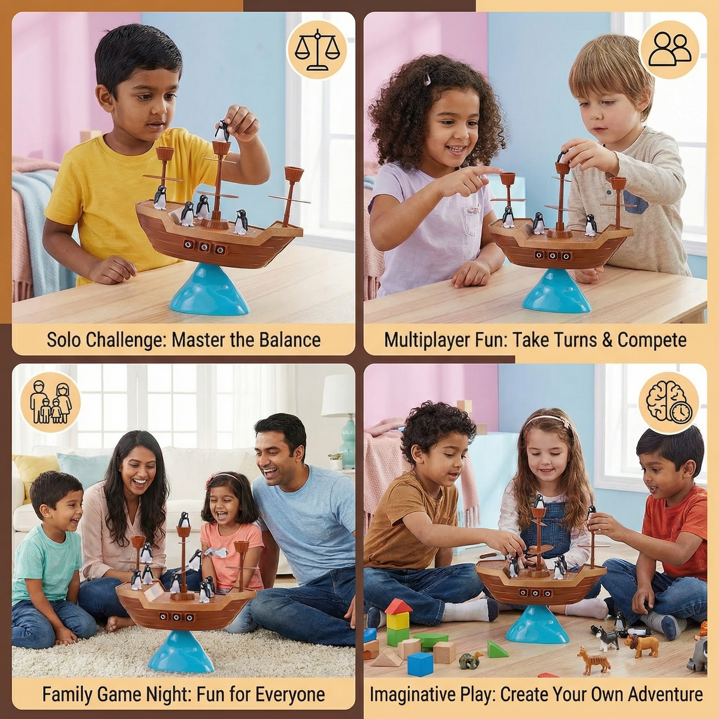 Penguin Pirate Ship Balancing Game