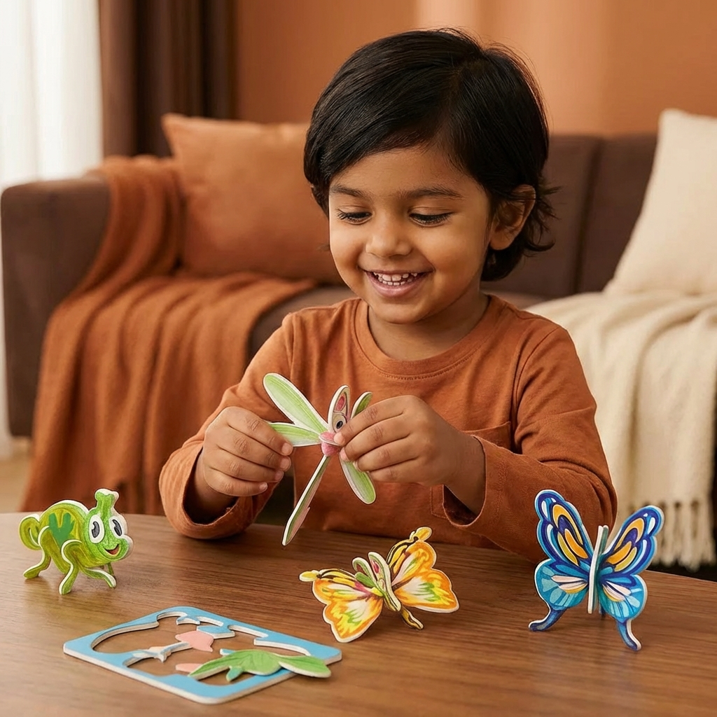 3D Cartoon Puzzle Set for Kids