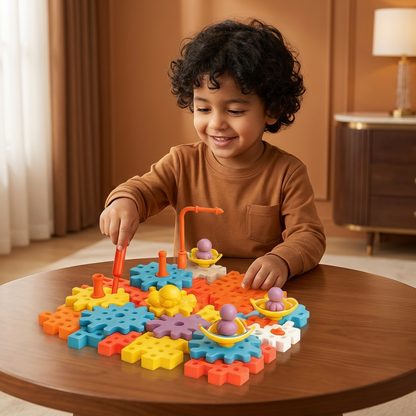 Montessori 3D Gear and Puzzle Pieces