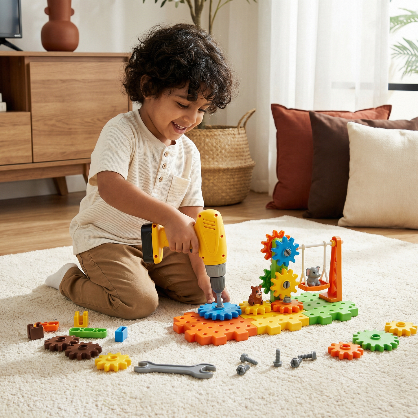 Montessori 3D Gear and Puzzle Pieces