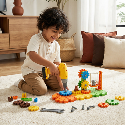 Montessori 3D Gear and Puzzle Pieces