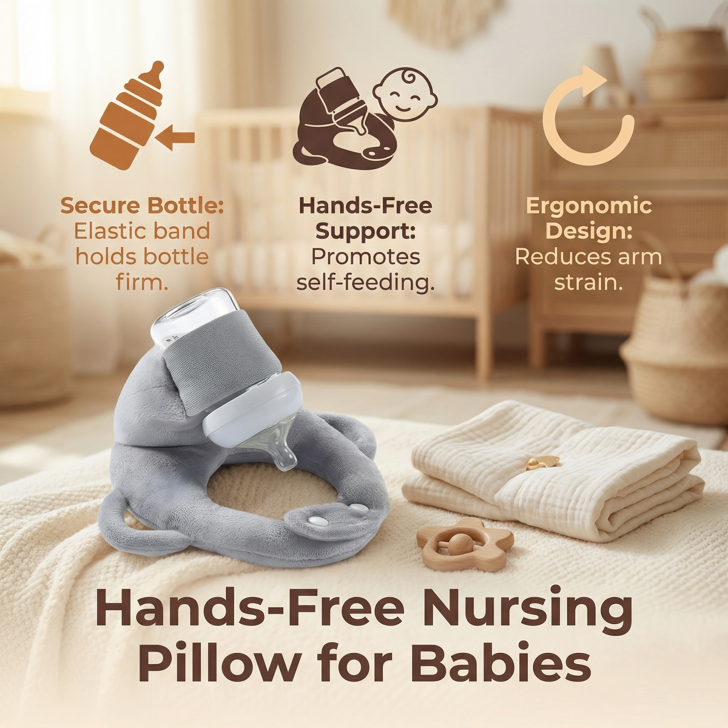 Hands-Free Nursing Pillow for Babies