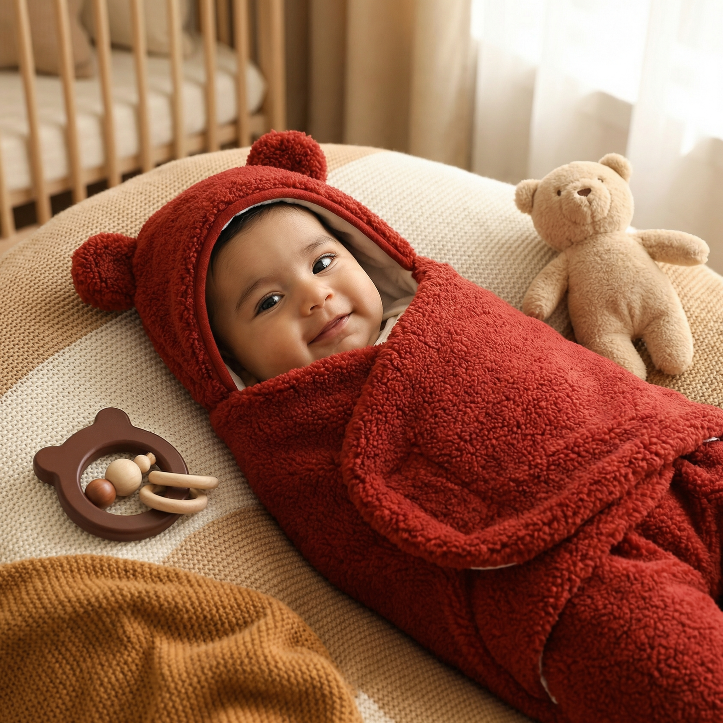 Baby Blanket and Pajamas in a Bear Design