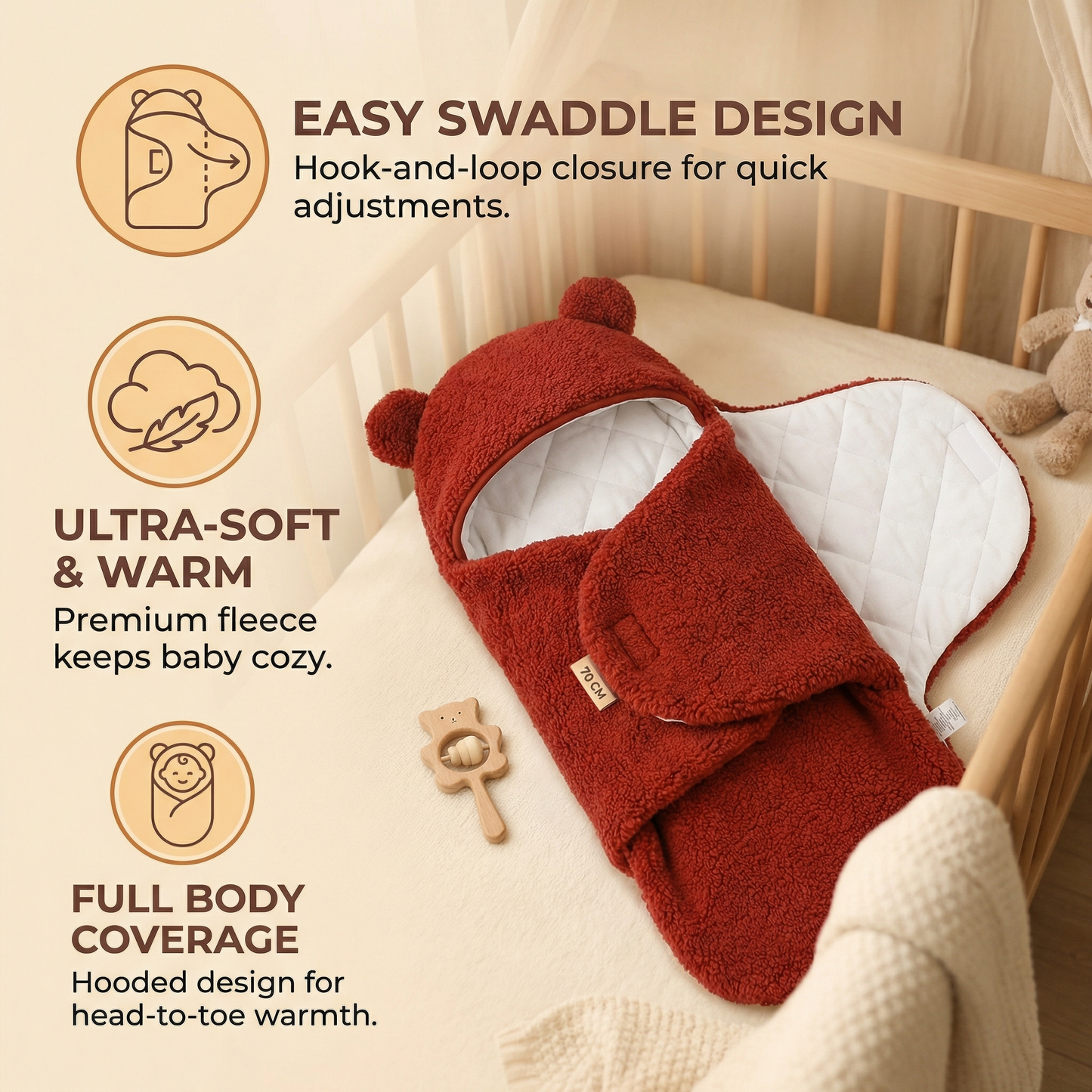 Baby Blanket and Pajamas in a Bear Design