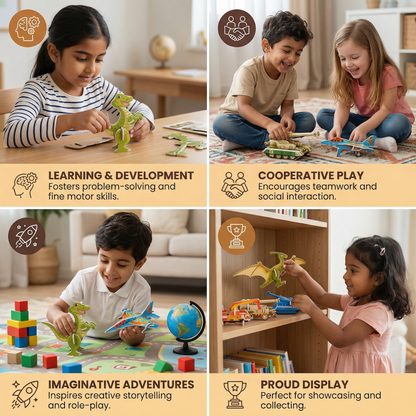 3D Cartoon Puzzle Set for Kids