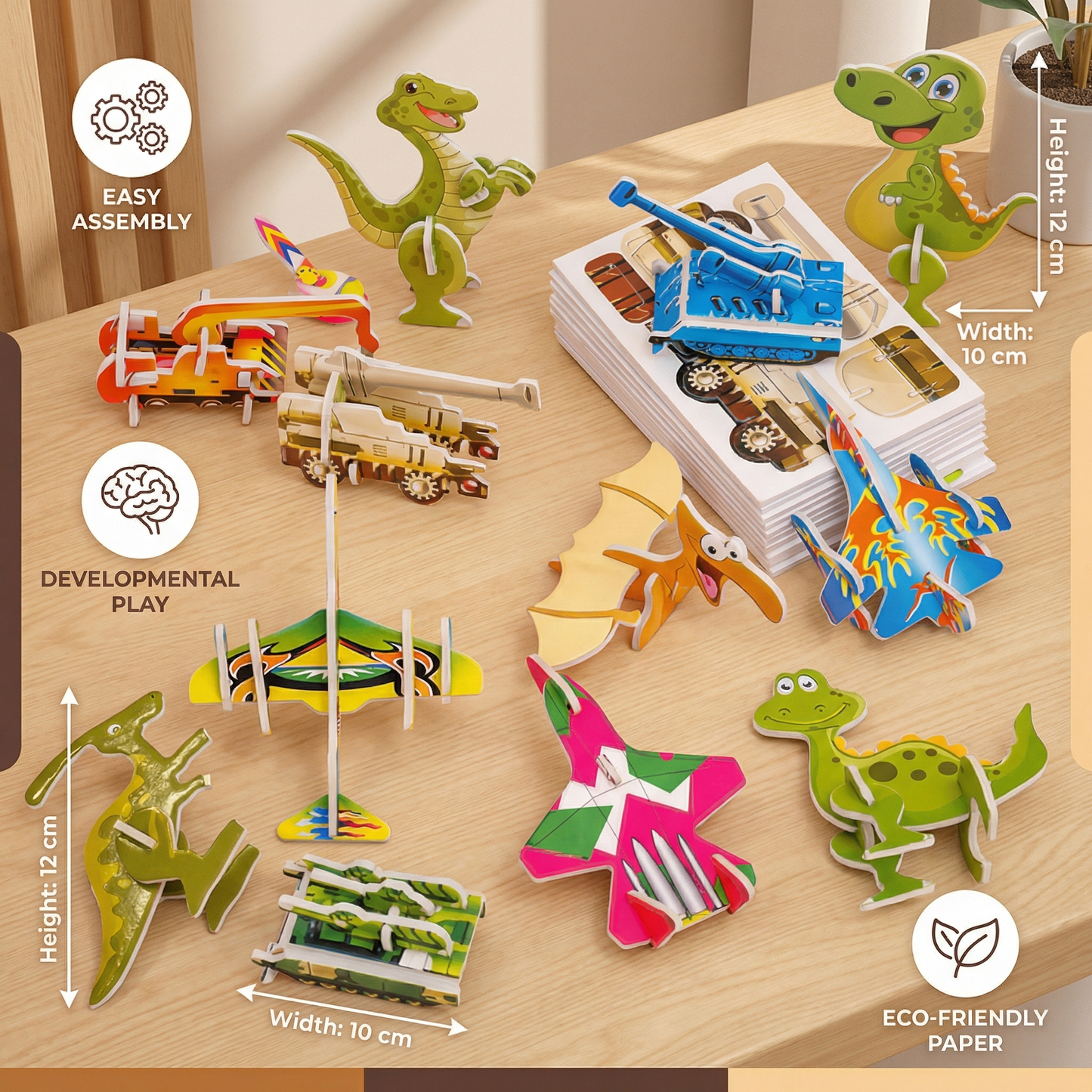 3D Cartoon Puzzle Set for Kids
