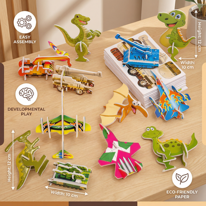 3D Cartoon Puzzle Set for Kids