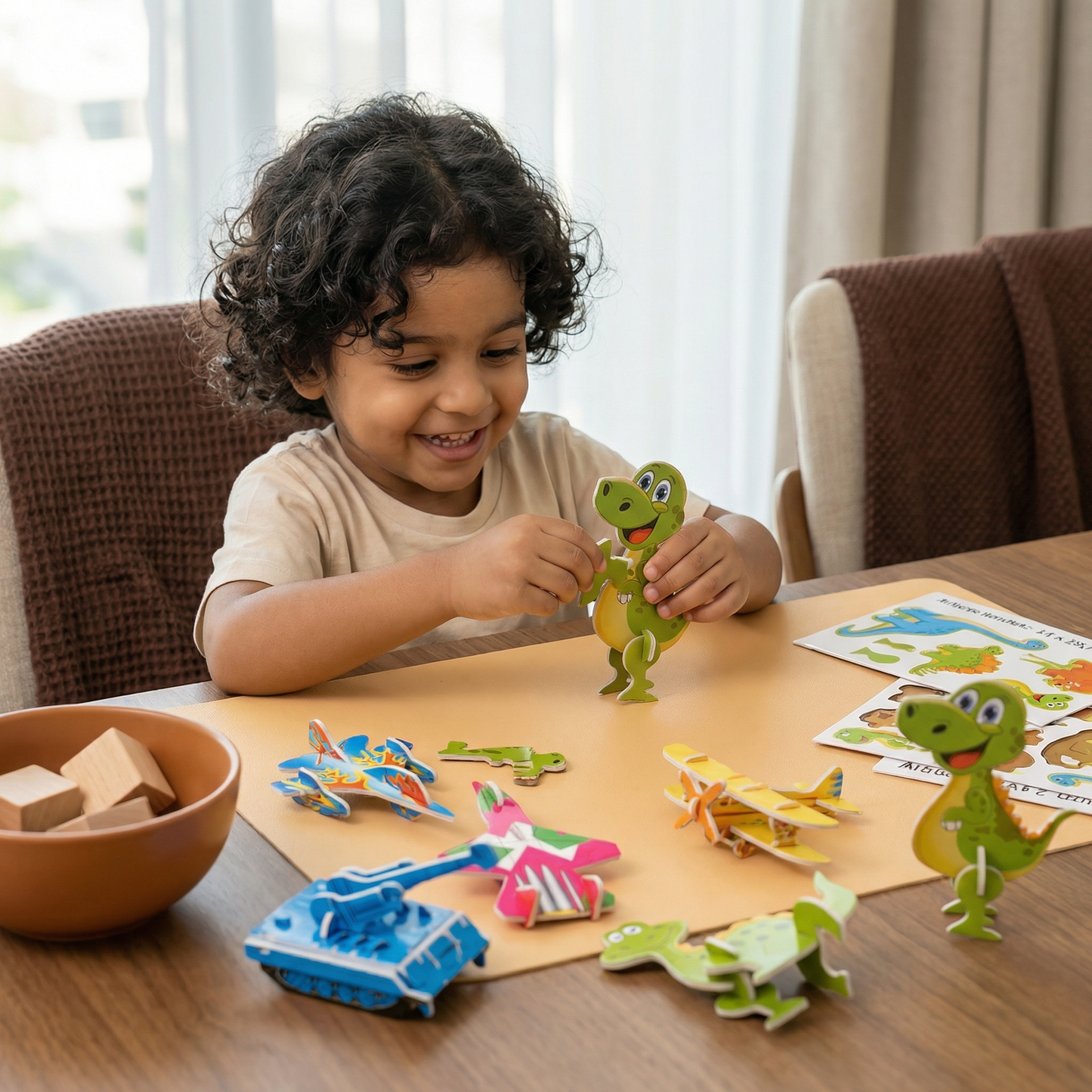 3D Cartoon Puzzle Set for Kids