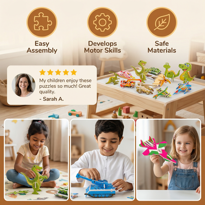 3D Cartoon Puzzle Set for Kids