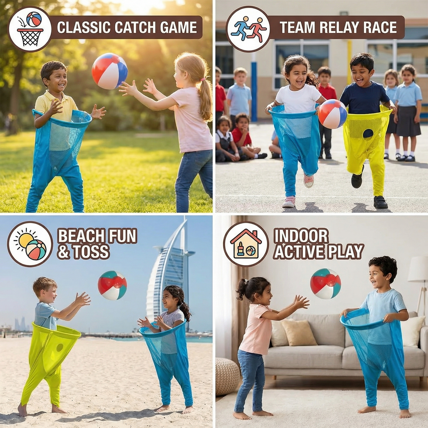 Clown Pants Catch Ball Family Game
