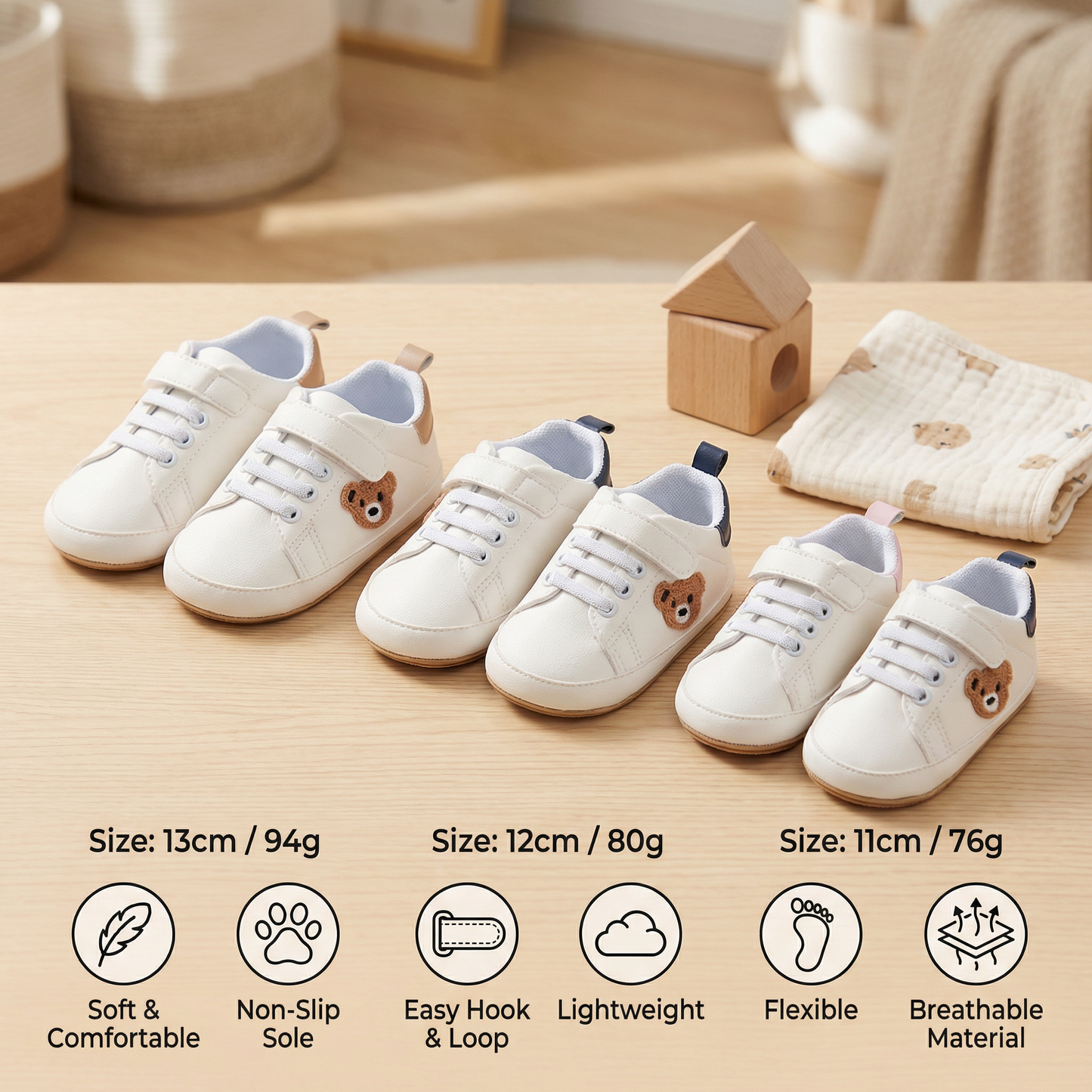 Toddler Shoes in a Cute Bear Design