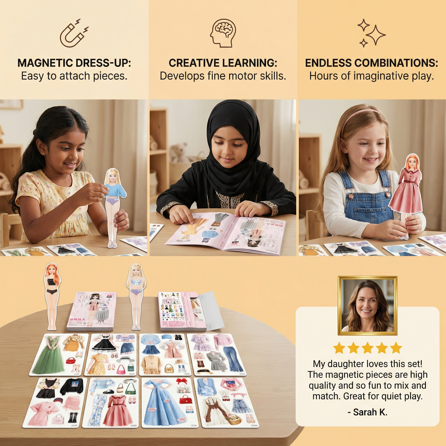 Magnetic Fashion Playset for Children