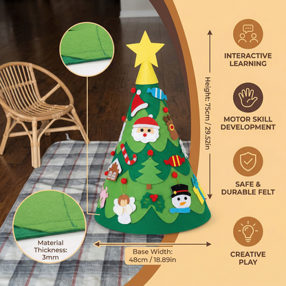 Montessori 3D Felt Christmas Tree