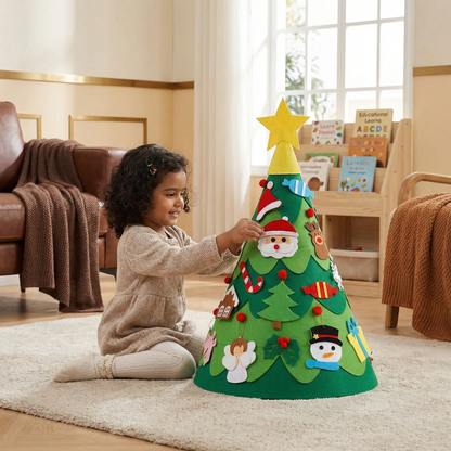 Montessori 3D Felt Christmas Tree