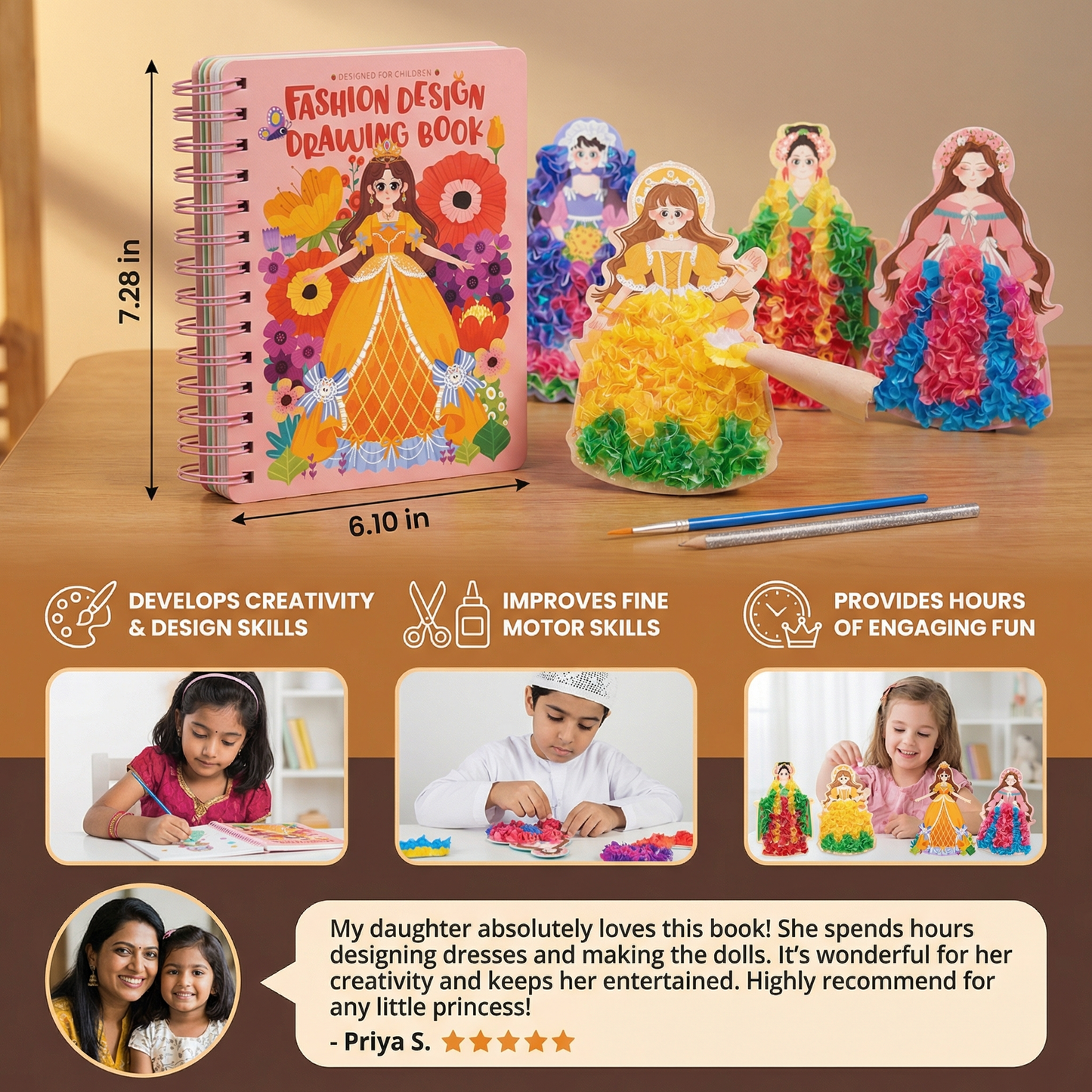 Princesses Coloring and Craft Book
